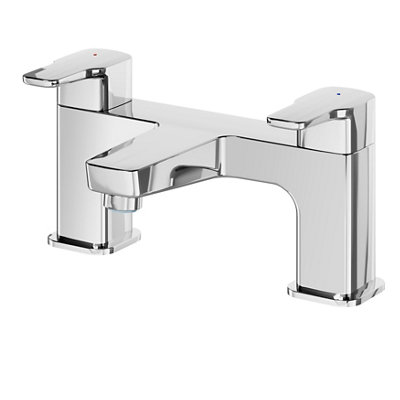 Goodhome Teesta Chrome Effect Deck-Mounted Manual Single Bath Filler Tap
