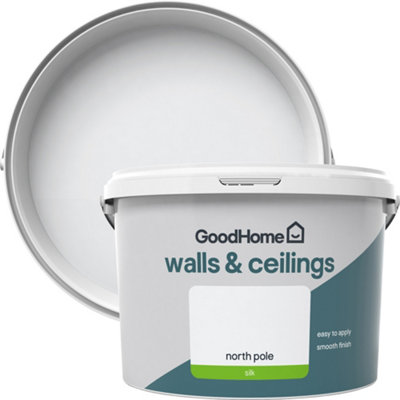 Goodhome Walls & Ceilings North Pole Silk Emulsion Paint, 2.5L