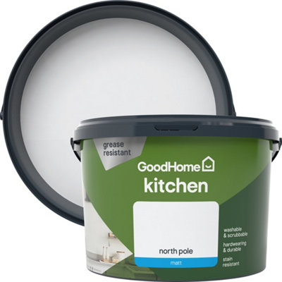Goodhome Kitchen North Pole Matt Emulsion Paint, 2.5L