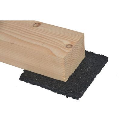 Blooma Rubber Deck Joist Pad (L)0.09M (W)90Mm (T)8Mm, Pack Of 24