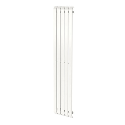 Goodhome Wilsona Ch1800380sw White Hydronic Vertical Designer 2545Btu Radiator, (W)380Mm X (H)1800Mm