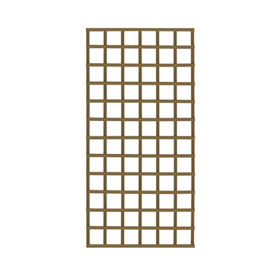 Forest Garden Square European Softwood Trellis Panel (W)90Cm X (H)183Cm