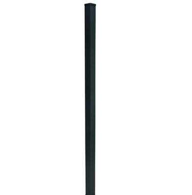 Klikstrom Neva Dark Grey Slotted Square Metal Fence Post (H)1.83M (W)70Mm