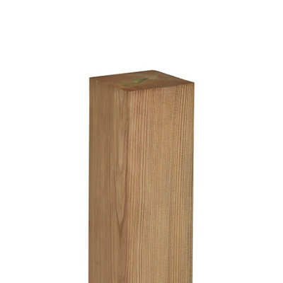 Klikstrom Uc4 Green Square Wooden Fence Post (H)1M (W)70Mm