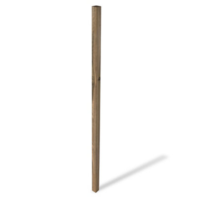 Klikstrom Uc4 Natural Square Wooden Fence Post (H)2.4M (W)70Mm
