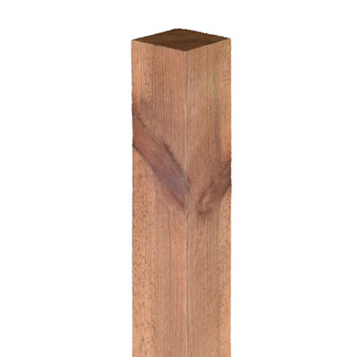 Klikstrom Uc4 Brown Square Wooden Fence Post (H)1.8M (W)70Mm
