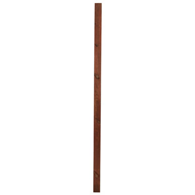 Klikstrom Uc4 Brown Square Wooden Fence Post (H)2.4M (W)90Mm