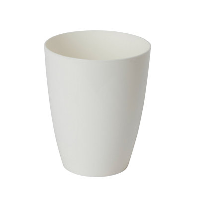 Verve Orchid White Plastic Plant Pot (Dia) 13.1Cm, (H)16Cm, 1.5L