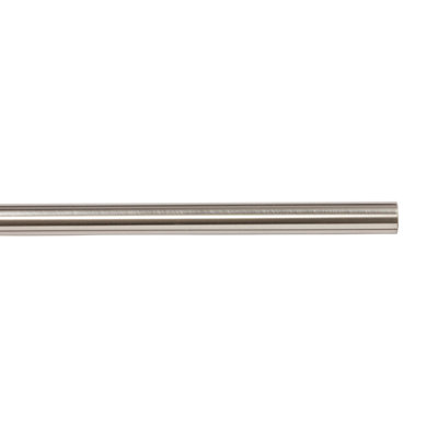 Goodhome Athens Satin Grey Nickel Effect Curtain Pole, (L)2.5M (Dia)19Mm