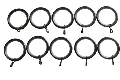 Goodhome Antiki Antique Brass Effect Curtain Ring (Dia)28Mm, Pack Of 10