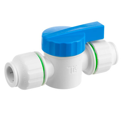 Flomasta White Push-Fit Shut-Off Valve, (Dia)15Mm