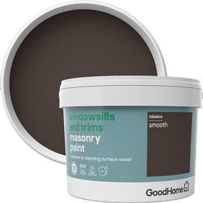 Goodhome Windowsills & Trims Tobasco Smooth Matt Masonry Paint, 2.5L