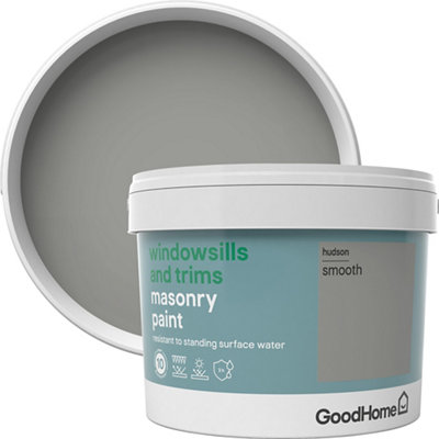 Goodhome Windowsills & Trims Hudson Smooth Matt Masonry Paint, 2.5L