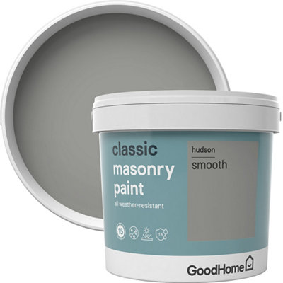 Goodhome Classic Hudson Smooth Matt Masonry Paint, 5L