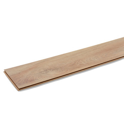 Goodhome Lydney Natural Gloss Oak Effect Laminate Flooring Sample