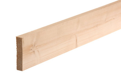 B&Q Smooth Planed Pse Whitewood Spruce Stick Timber (L)2.1M (W)131Mm (T)28Mm