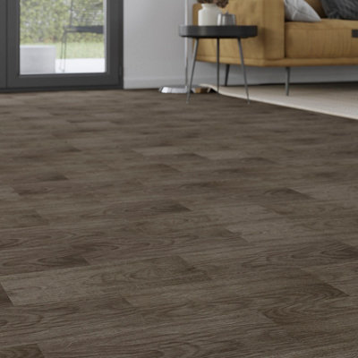 Goodhome Poprock Grey Wood Effect Self-Adhesive Vinyl Plank, 0.97M²