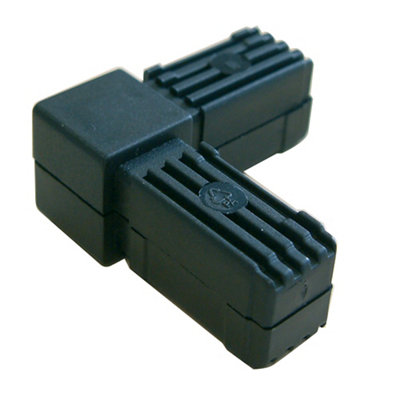 Diall Black Round Tube Connector, (H)20Mm (W)20Mm