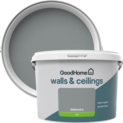 Goodhome Walls & Ceilings Delaware Silk Emulsion Paint, 2.5L
