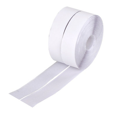 Diall Nylon White Hook & Loop Tape (L)5M (W)30Mm
