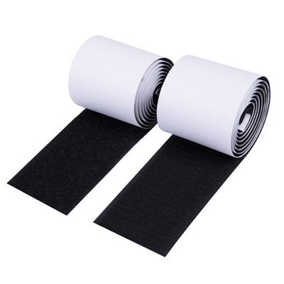 Diall Nylon Black Hook & Loop Tape (L)1M (W)50Mm