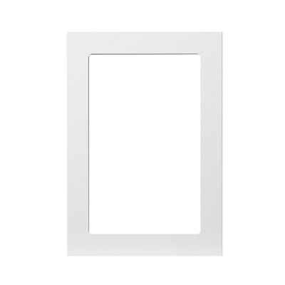 Goodhome Stevia Gloss White Slab Glazed Cabinet Door (W)500Mm (H)715Mm (T)18Mm