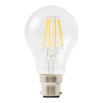 Diall B22 3.4W 470Lm Clear Gls Warm White Led Filament Light Bulb