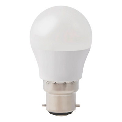 Diall B22 4.2W 470Lm 150° Frosted Mini Globe Warm White Led Light Bulb