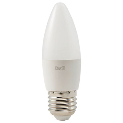 Diall E27 4.2W 470Lm 180° Frosted Candle Warm White Led Light Bulb