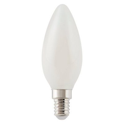 Diall 1.8W 250Lm Milky Candle Warm White Led Filament Light Bulb, Pack Of 6
