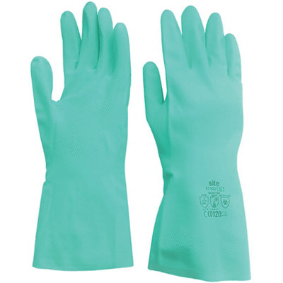 Site Green Nitrile Gauntlets, Large