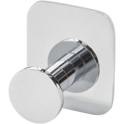 Goodhome Koros Steel Round Single Hook (H)40Mm (W)40Mm