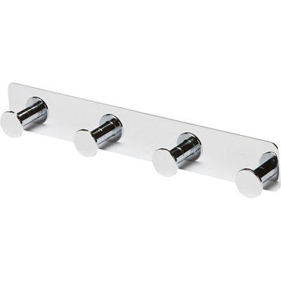Goodhome Koros Steel 4 Hook Rail (L)257Mm (H)40Mm