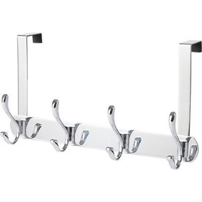 Goodhome Ormara Silver 4 Hook Rail (H)189Mm