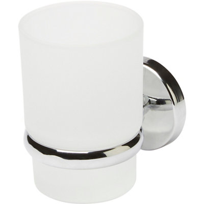 Goodhome Ormara Silver Chrome Effect Wall-Mounted Toothbrush Holder