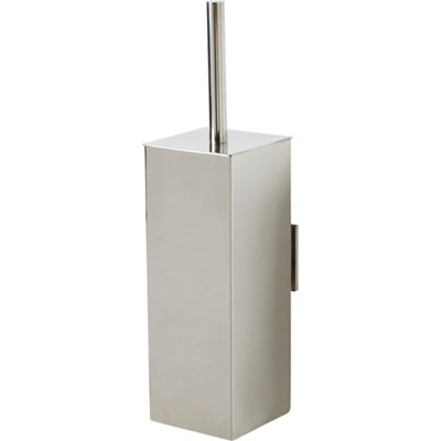 Goodhome Alessano Polypropylene (Pp) & Stainless Steel Silver Effect Toilet Brush & Holder