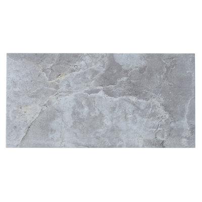 Goodhome Shaded Slate Grey Matt Porcelain Indoor Wall & Floor Tile Sample