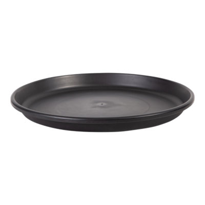 Verve Florus Black Bell Pot Saucer (Dia)29Cm