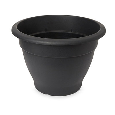 Verve Florus Black Bell Plastic Plant Pot (Dia) 55Cm, (H)40Cm, 60.5L