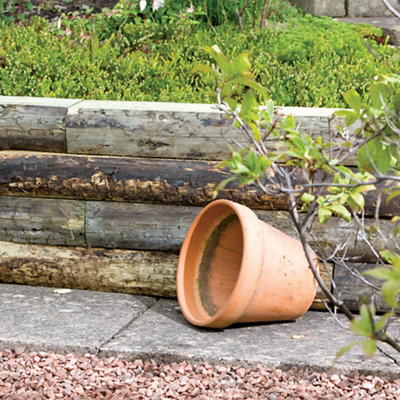 Grange Rustic Timber Railway Sleeper (W)125Mm (L)1.2M