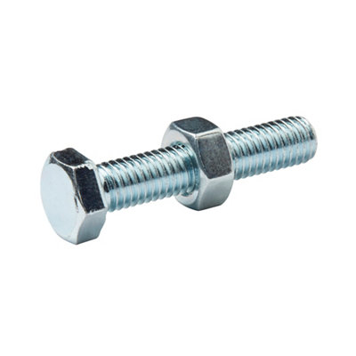 Diall M8 Hex Carbon Steel (Grade 5.8) Bolt (L)40Mm