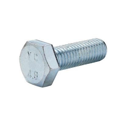 Diall M10 Hex Carbon Steel (Grade 5.8) Bolt & Nut (L)30Mm, Pack Of 100