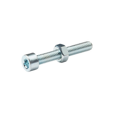 Diall M6 Cylindrical Zinc-Plated Carbon Steel Set Screw & Nut (Dia)6Mm (L)40Mm, Pack Of 20