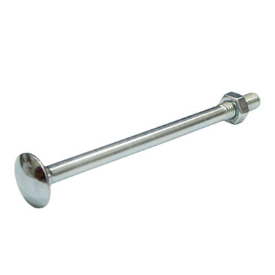Diall M12 Coach Bolt & Nut (L)180Mm, Pack Of 5