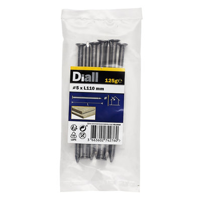 Diall Round Wire Nail (L)110Mm (Dia)5Mm 125G