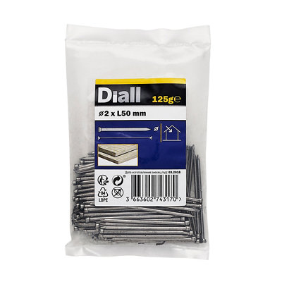 Diall Lost Head Nail (L)50Mm (Dia)2Mm 125G