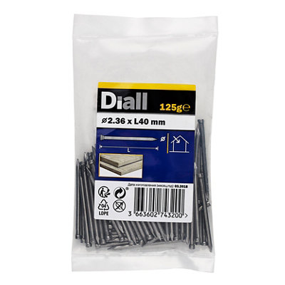 Diall Lost Head Nail (L)40Mm (Dia)2.36Mm 125G