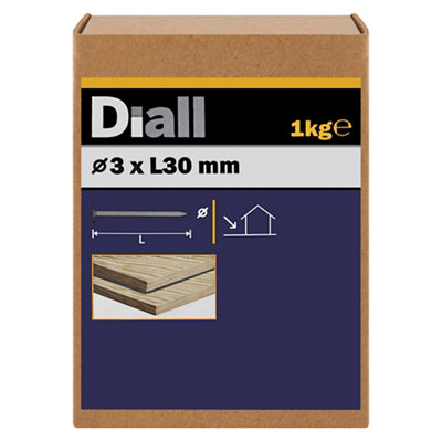 Diall Galvanised Clout Nail (L)30Mm (Dia)3Mm 1Kg