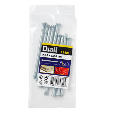 Diall Galvanised Masonry Nail (L)100Mm (Dia)4.6Mm 125G