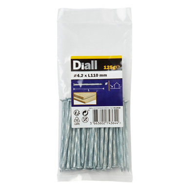 Diall Galvanised Twisted Nail (L)110Mm (Dia)4.2Mm 125G